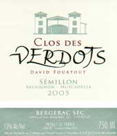 Wijn etiket - Clos des Verdots - Vignoble des Verdots (Bergerac)