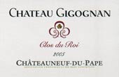 Wijn etiket - Châteauneuf du Pape ’Clos du Roi’ - Château Gigognan (Rhône)