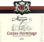 Wijn etiket - Crozes Hermitage Rouge - Domaine Mucyn (Rhône)