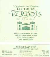 Wijn etiket - l’Excellence du Château Les Tours des Verdots - Vignoble des Verdots (Bergerac Sec)