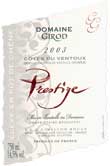 Wijn etiket - Prestige - Domaine Girod (Côtes du Ventoux)