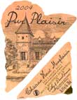 Wijn etiket - Pur Plaisir - Château Haut Monplaisir (Cahors)